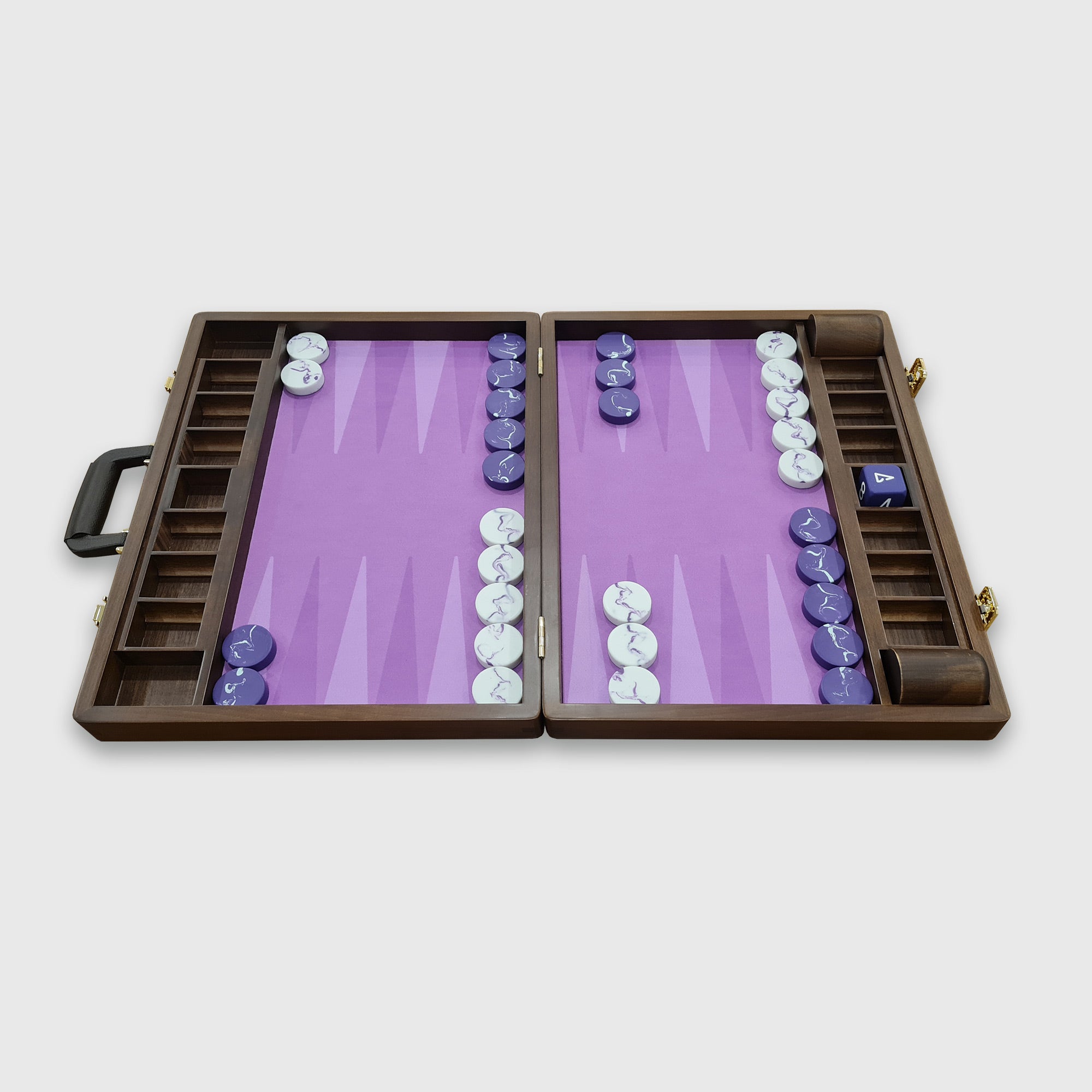 Monte-Carlo-Grand-Prix-Brett, luxuriöses Backgammon-Set, klassisches Backgammon-Thema