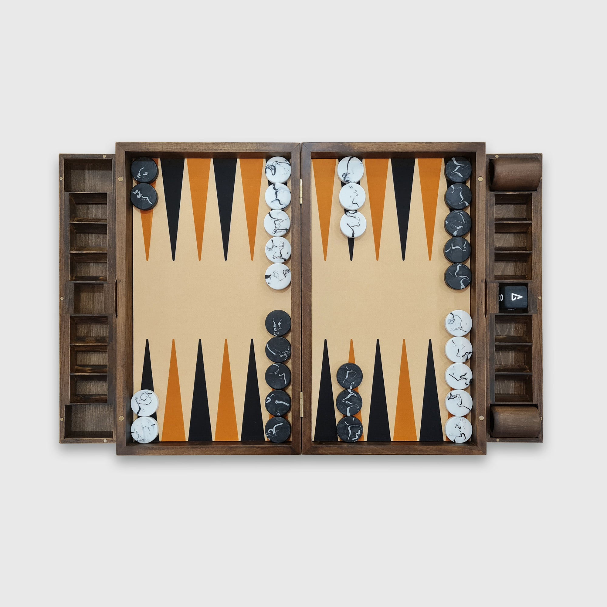 Tavola di terra, set da backgammon di lusso, design innovativo, ecologico