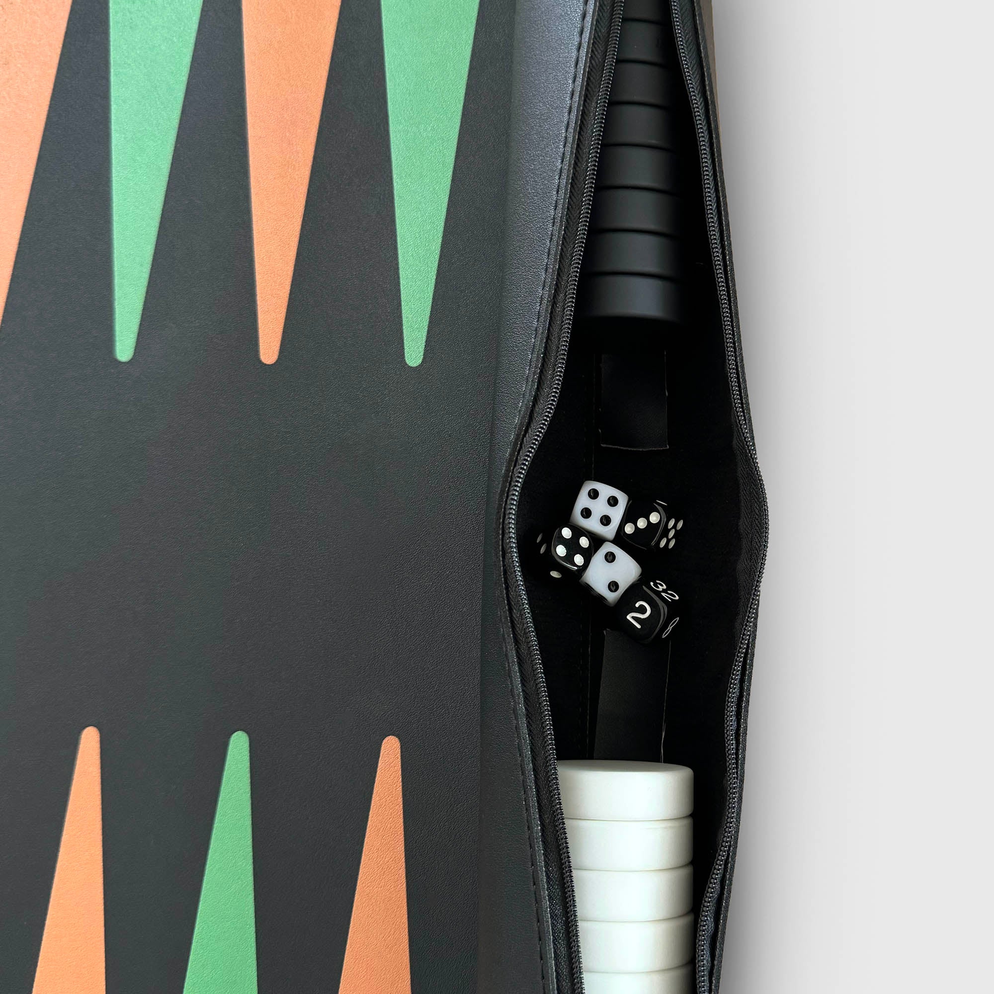 Atlas Board, Tournament Size Roll-up Backgammon Board | Travel Friendly