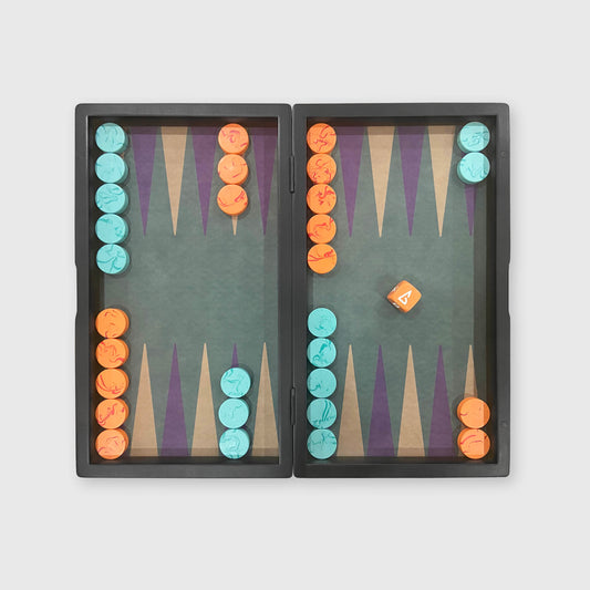 Adventure Board, Cassio Edition, Luxury Backgammon Travel Set, Unisex Style