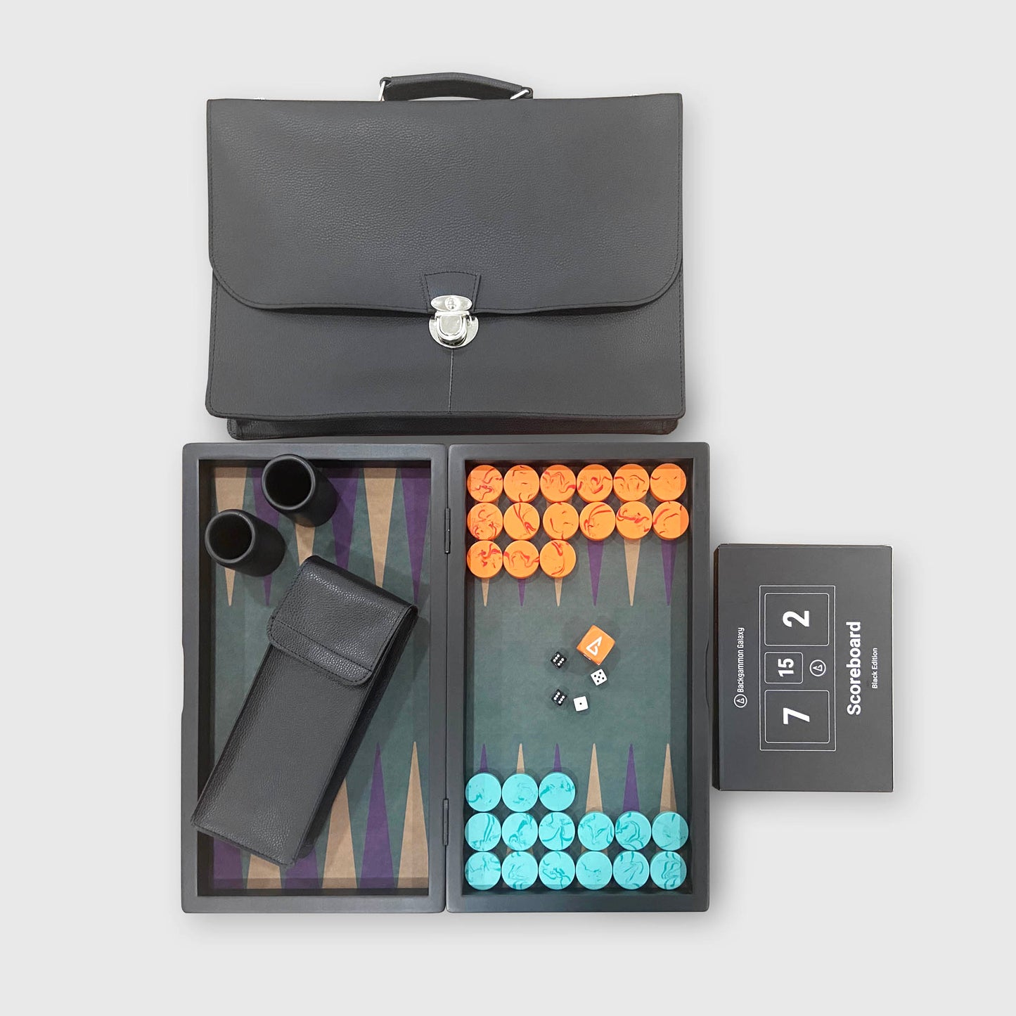 Adventure Board, Cassio Edition, Luxury Backgammon Travel Set, Unisex Style