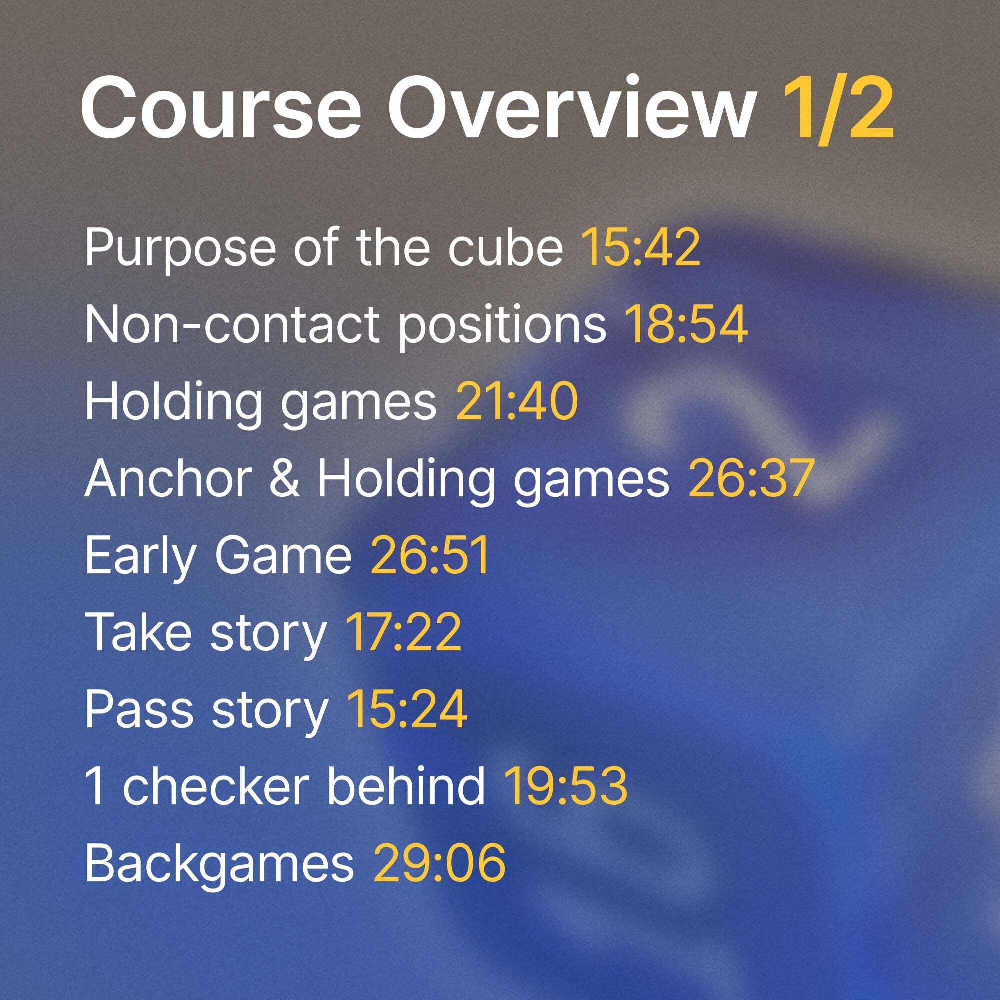 Mastering the Cube Action by Zdenek Zizka | Online Course - Backgammon Galaxy