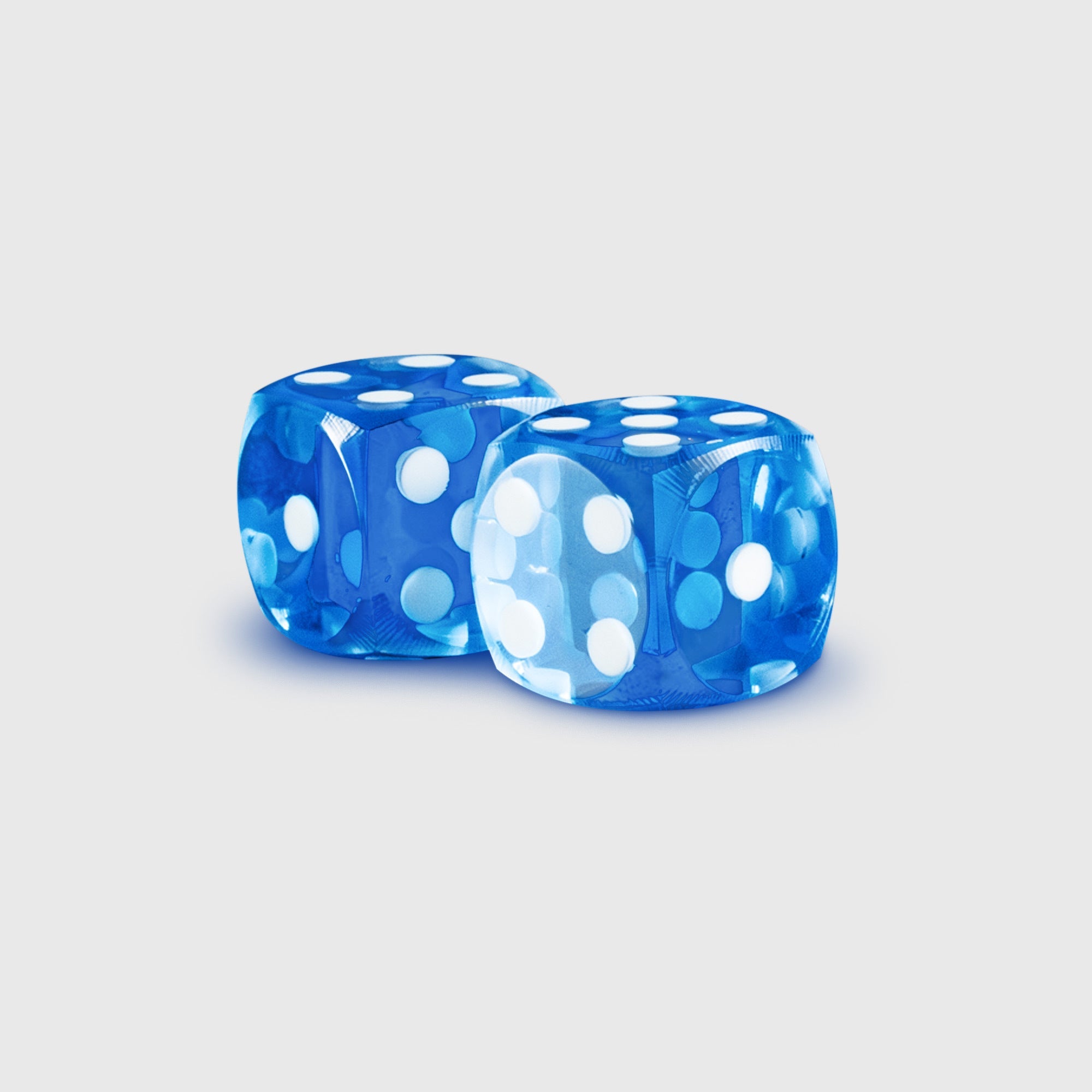 Precision Dice Pair, Blue, Glossy, Outlet - Backgammon Galaxy