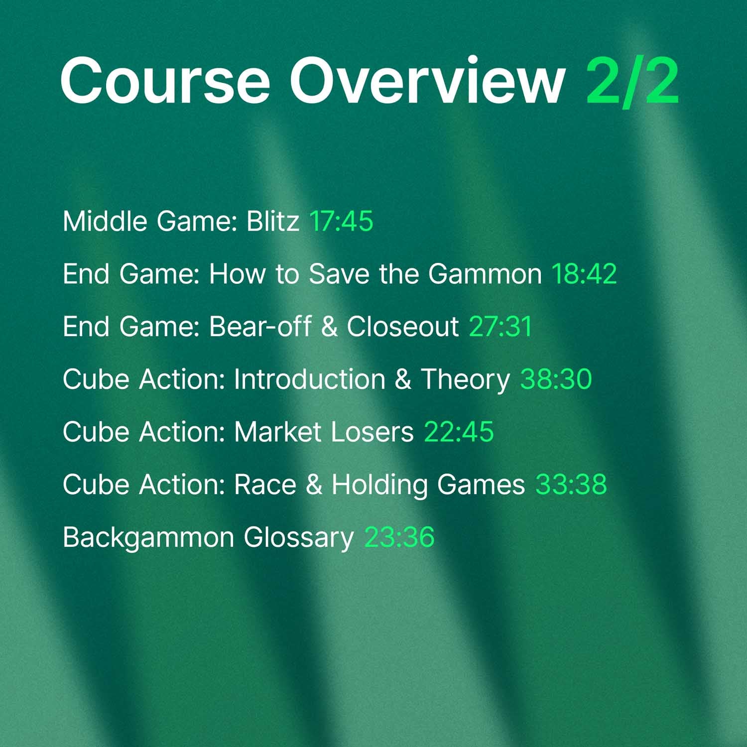 Backgammon for Intermediates by Zdenek Zizka | Online Video Course