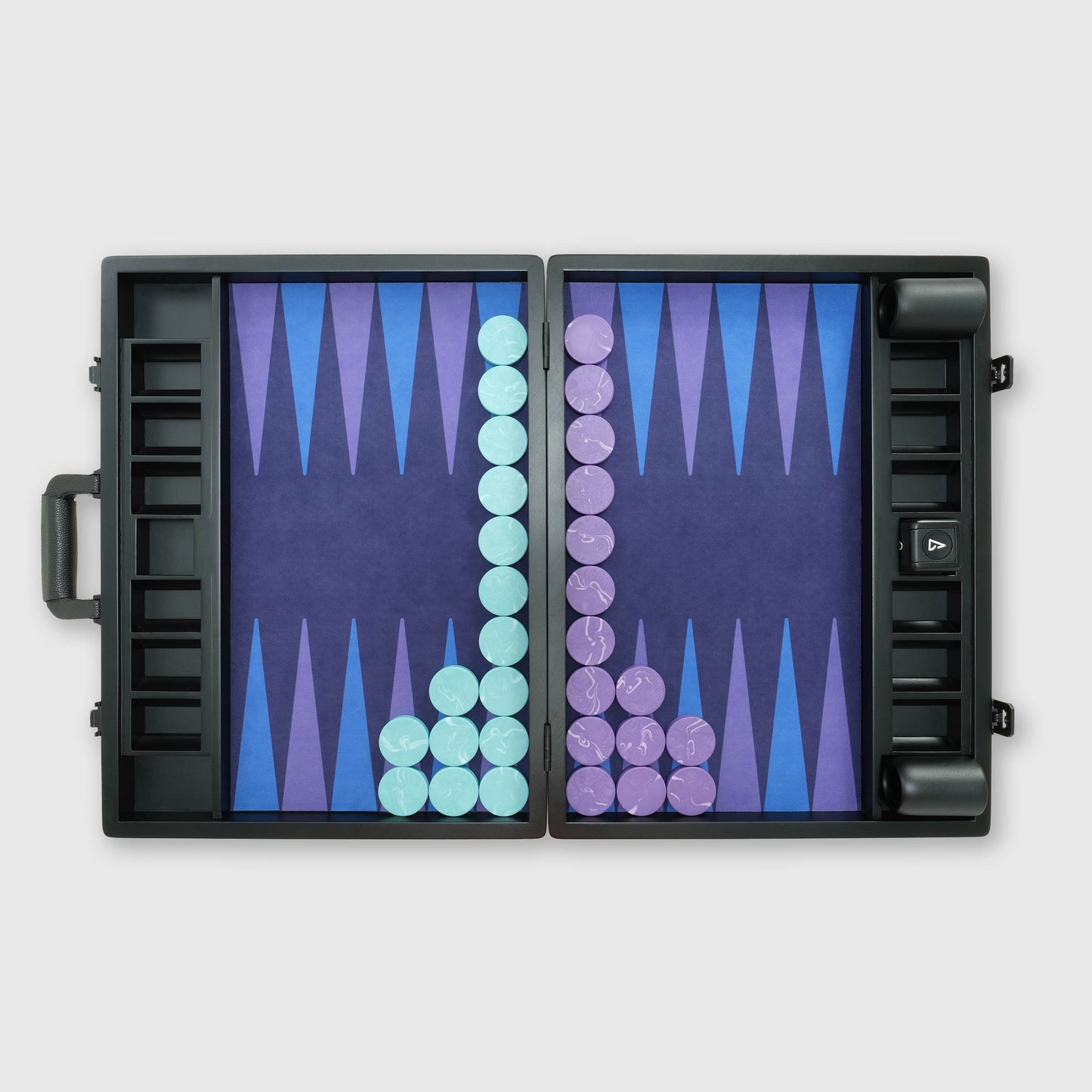 The VOID Board, 2nd Generation, Aurora Edition, Interstellar Series, Luxury Backgammon Set, by Backgammon Galaxy