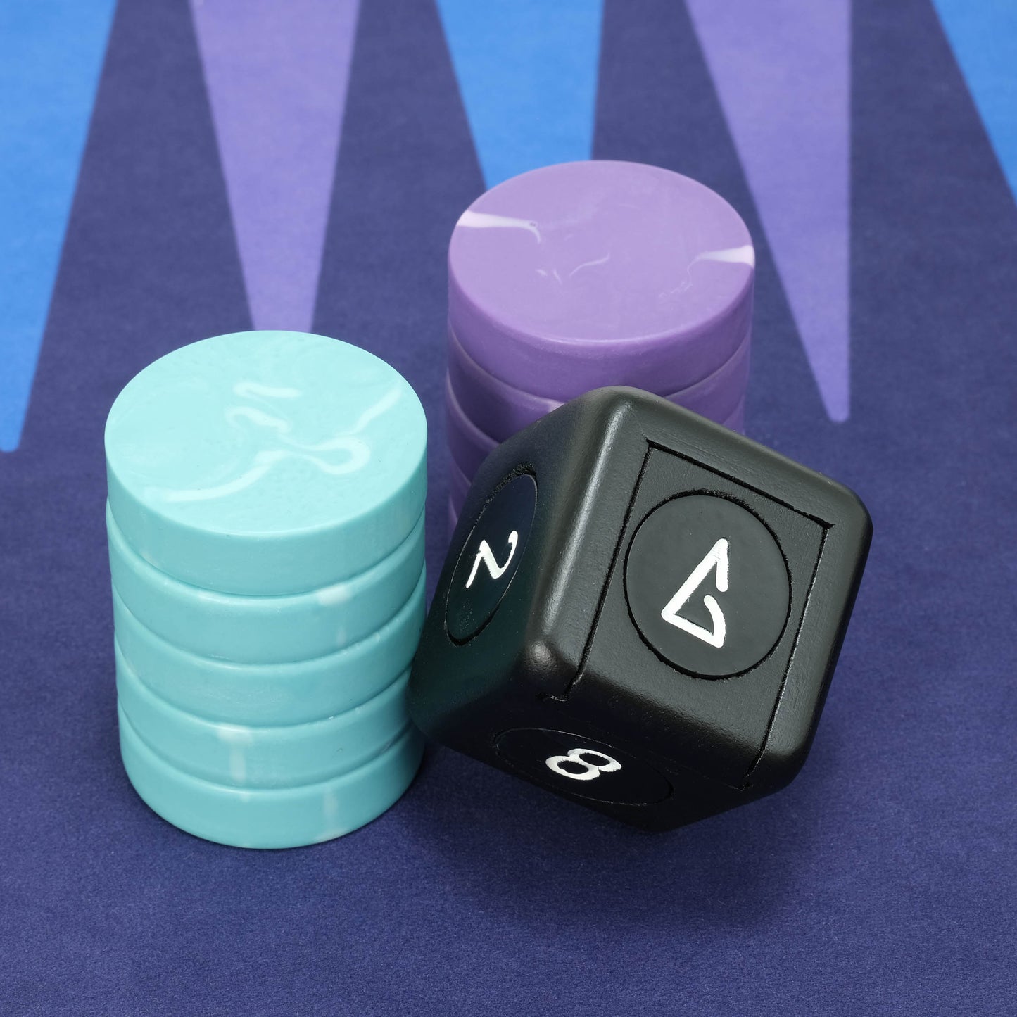 The VOID Board, 2nd Generation, Aurora Edition, Interstellar Series, Luxury Backgammon Set, by Backgammon Galaxy