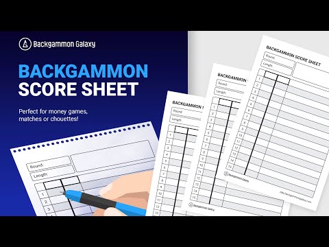 Backgammon-Ergebnisblatt, 100 Blatt, Machen Sie sich beim Spielen Notizen, perfekt für Spiele, Geldspiele und Chouettes