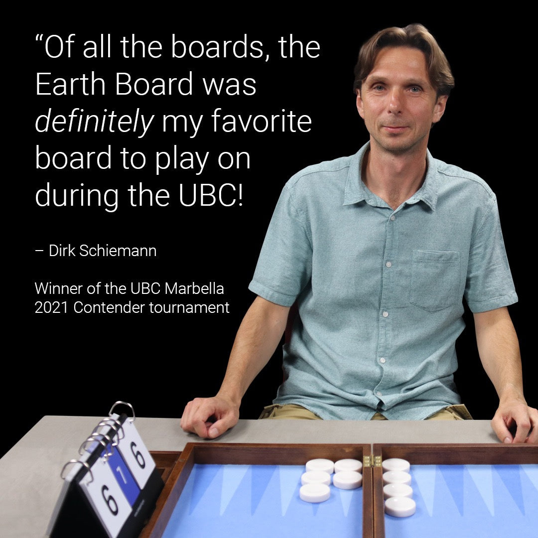 Luxury Backgammon Set, The Earth Board, Free Shipping and Carry Bag Included - Backgammon Galaxy Backgammon Set
