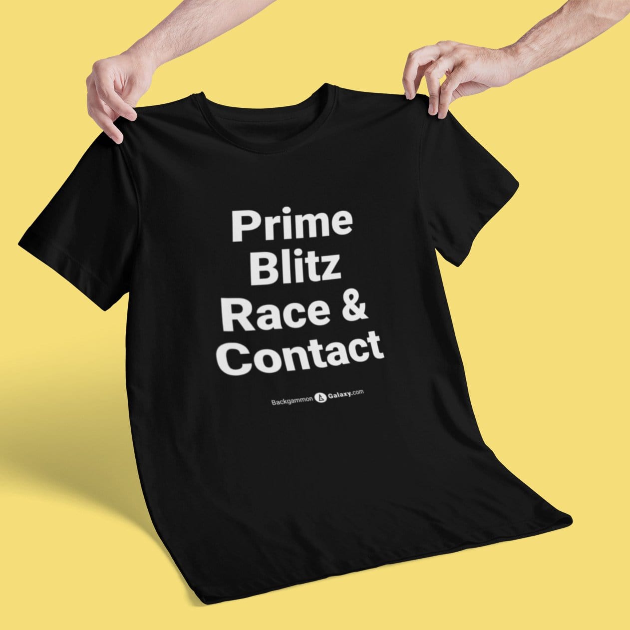 Prime, Blitz, Race & Contact Unisex Backgammon T-Shirt - Backgammon Galaxy