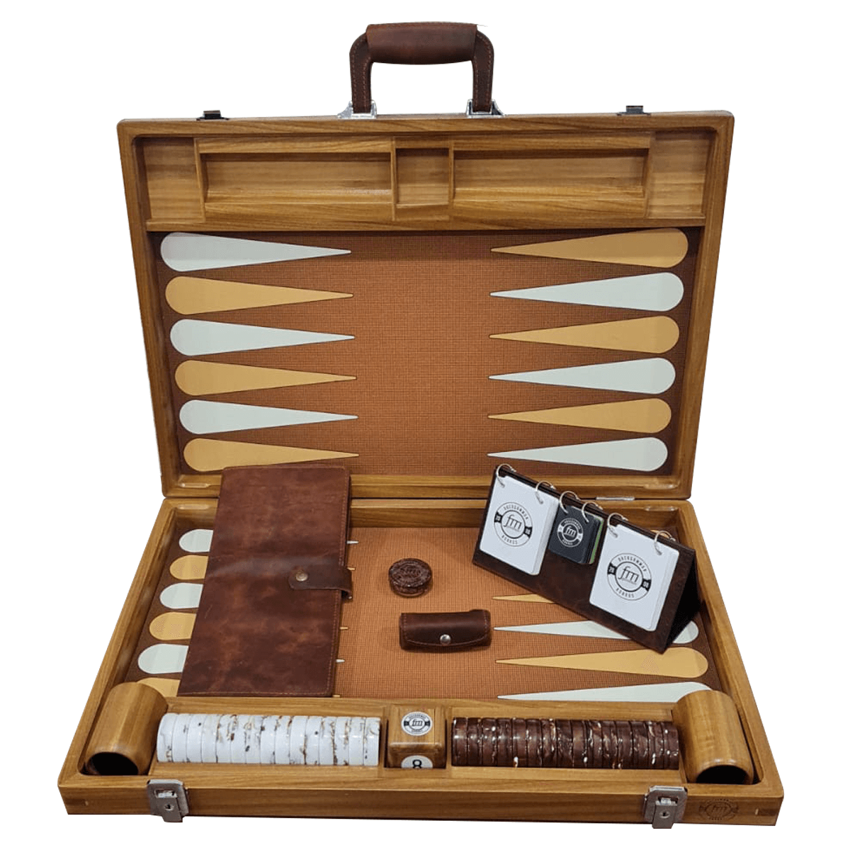 Ciliegio americano, set backgammon di lusso, FM Gammon