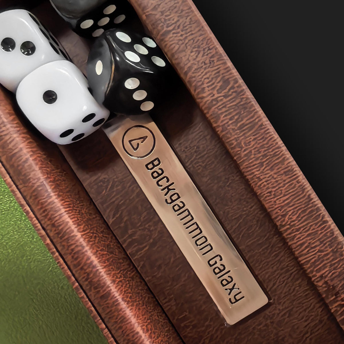 Classic Leatherette Backgammon Set, The "Daily" Board, Brown Frame