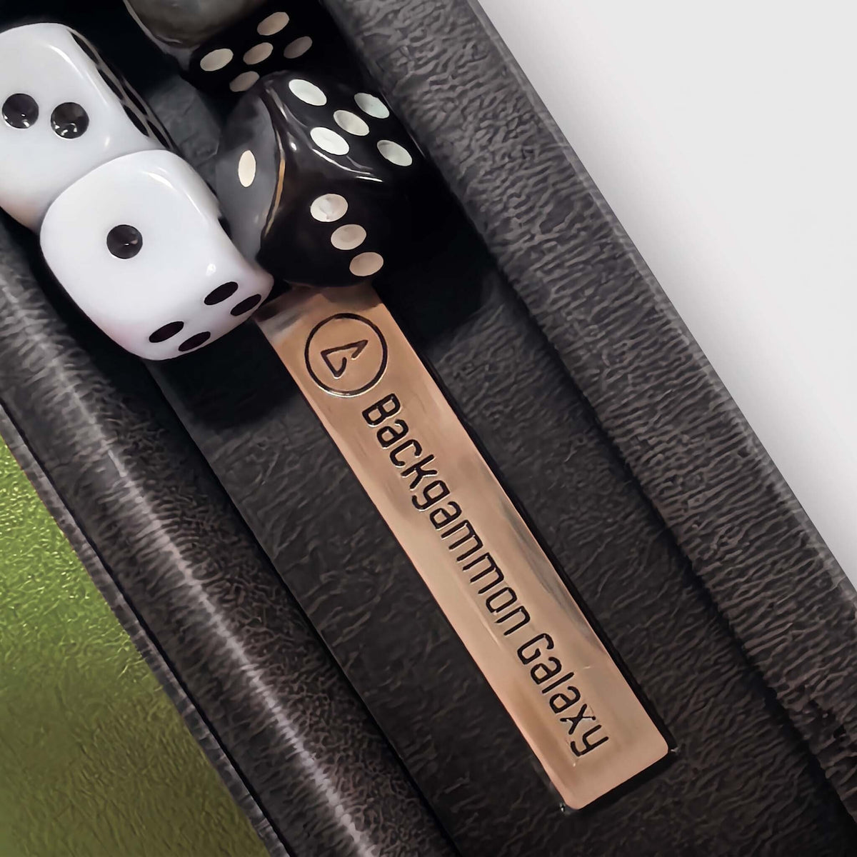 Classic Leatherette Backgammon Set, The "Daily" Board, Black Frame