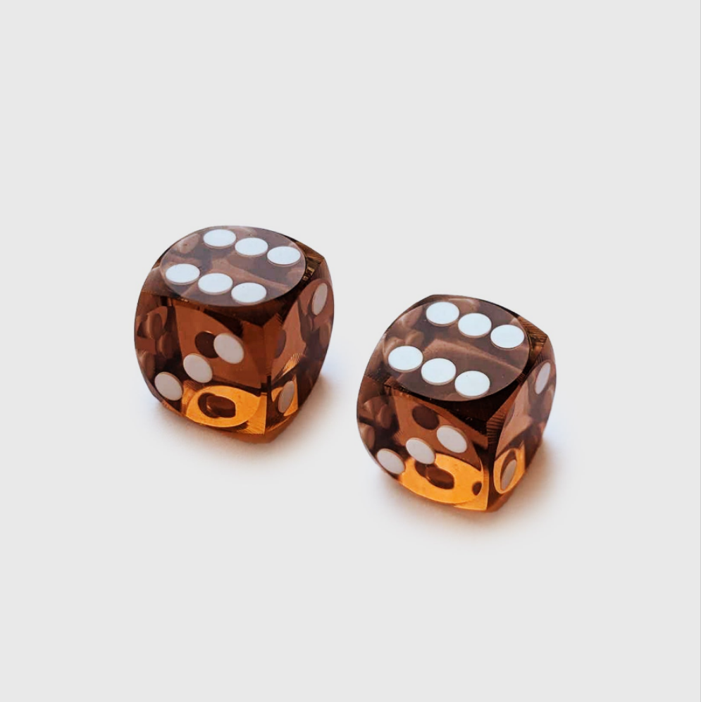 Brown backgammon precision dice