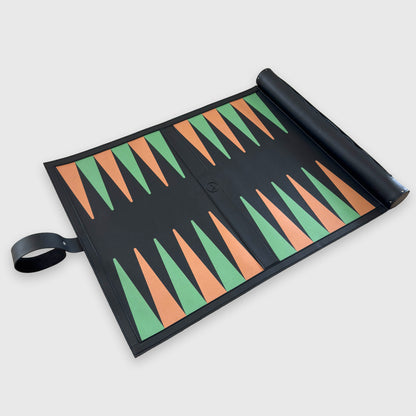 Atlas Board, Tournament Size Roll-up Backgammon Board | Travel Friendly