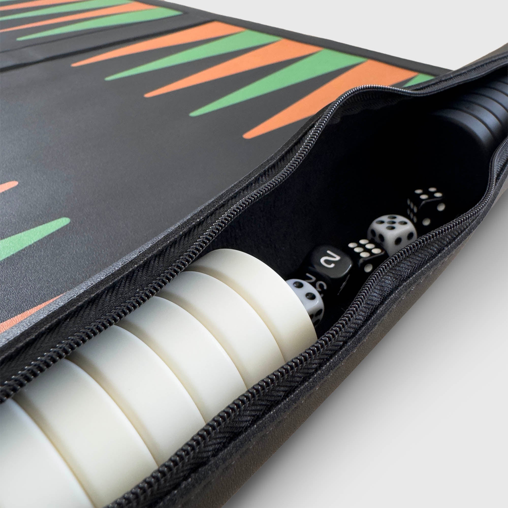 Atlas Board, Tournament Size Roll-up Backgammon Board | Travel Friendly