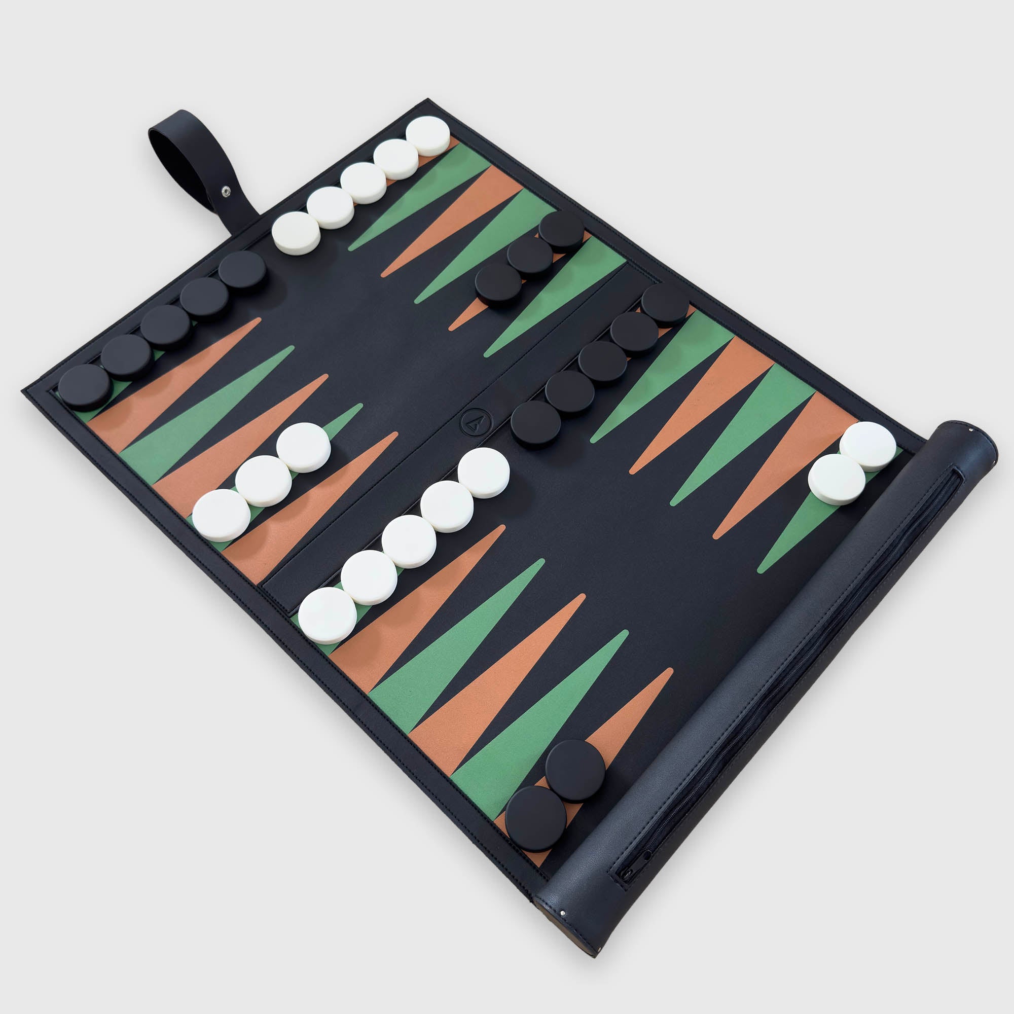 Atlas Board, Tournament Size Roll-up Backgammon Board | Travel Friendly