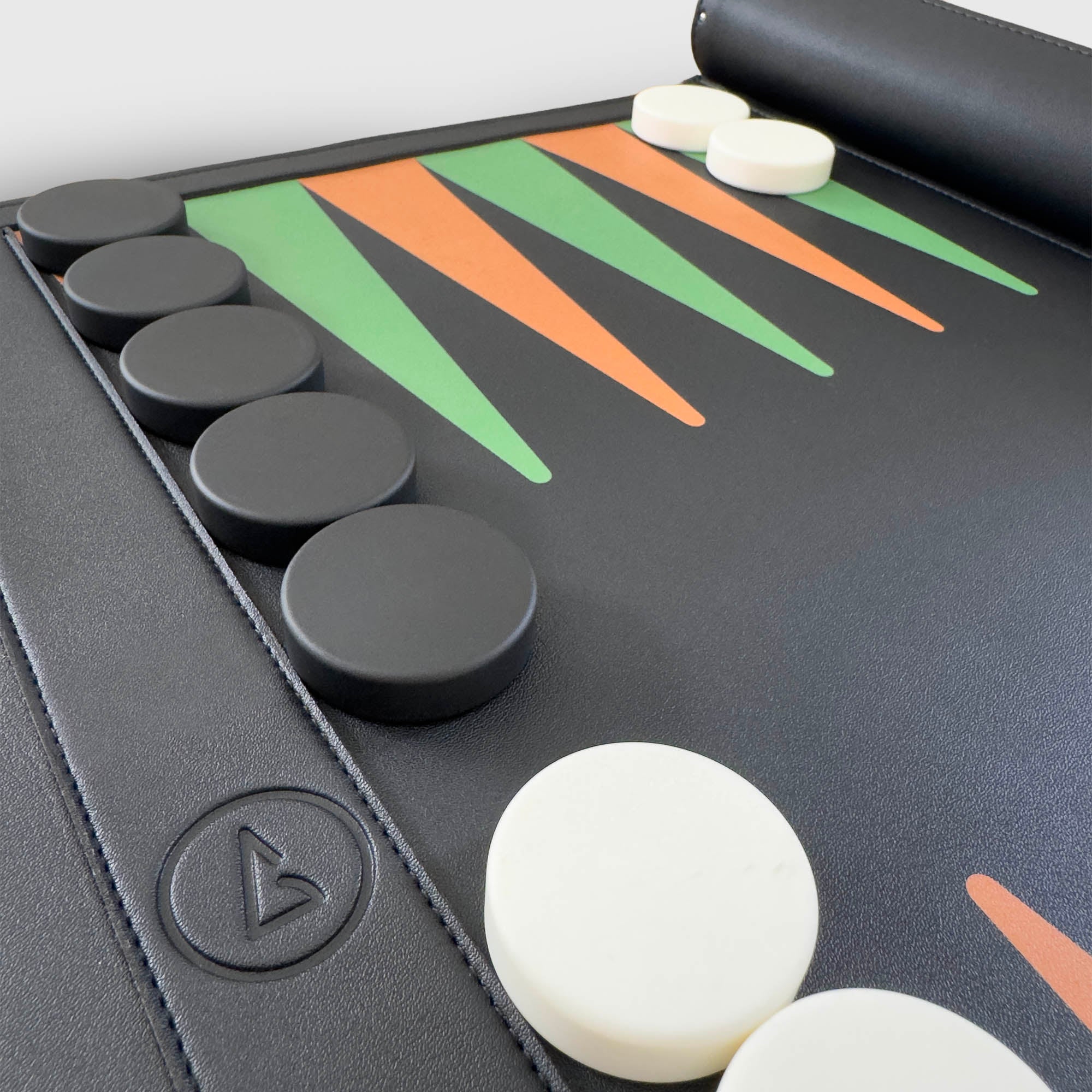 Atlas Board, Tournament Size Roll-up Backgammon Board | Travel Friendly