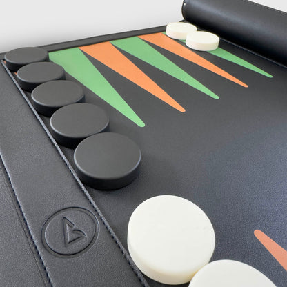 Atlas Board, Tournament Size Roll-up Backgammon Board | Travel Friendly