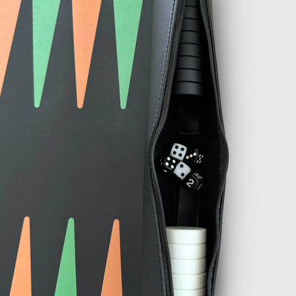 Atlas Board, Tournament Size Roll-up Backgammon Board | Travel Friendly