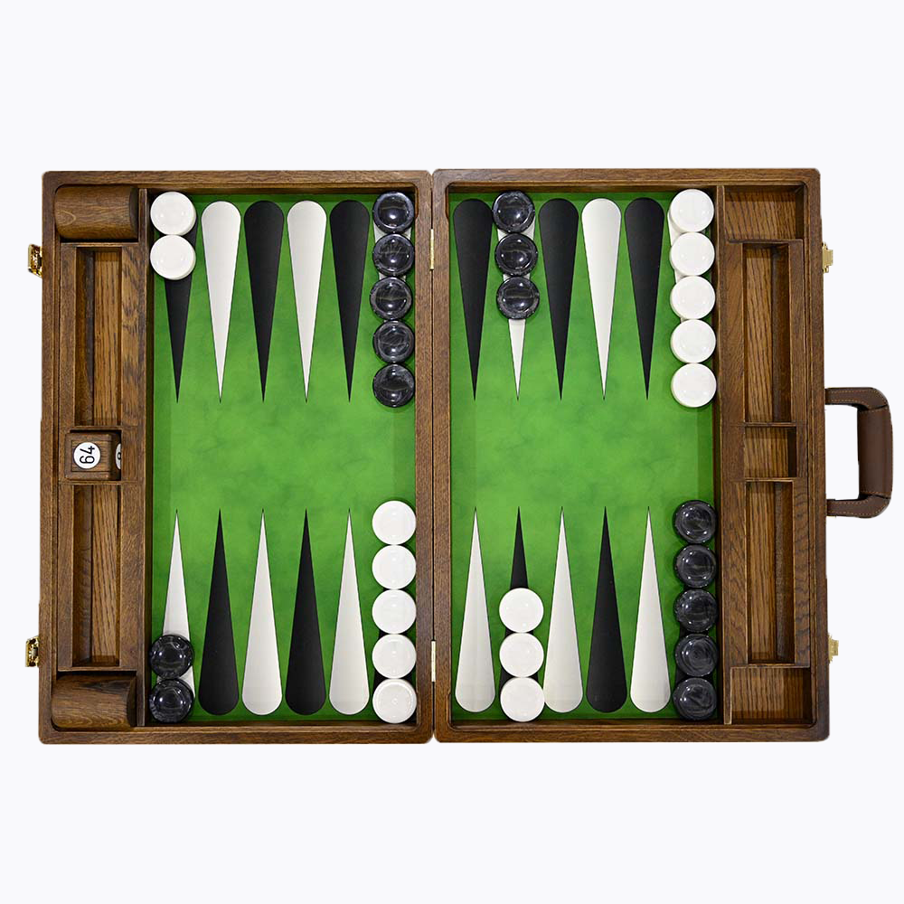 „Marc Olsen“-Brett, Luxus-Backgammon-Set, FM Gammon