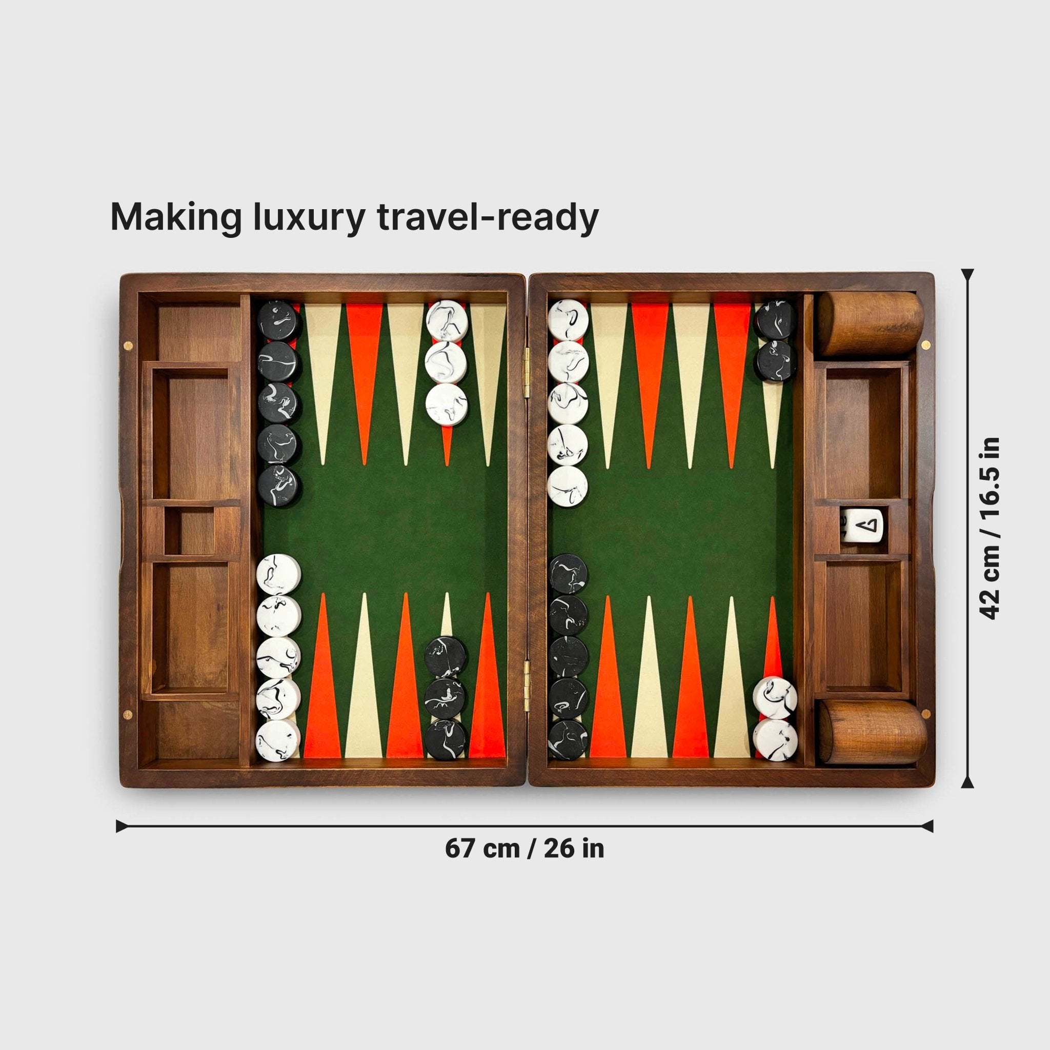 Adventure+ Board - Monte Carlo, Size: Travel - Backgammon Galaxy