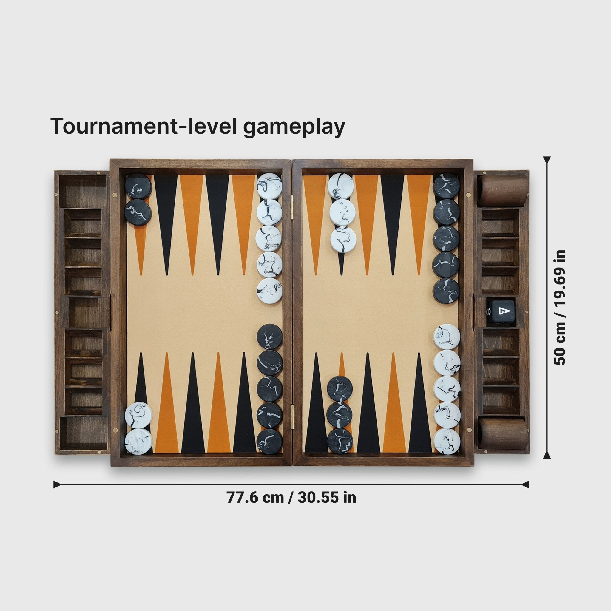 Earth Board - Casablanca, Size: Tournament - Backgammon Galaxy