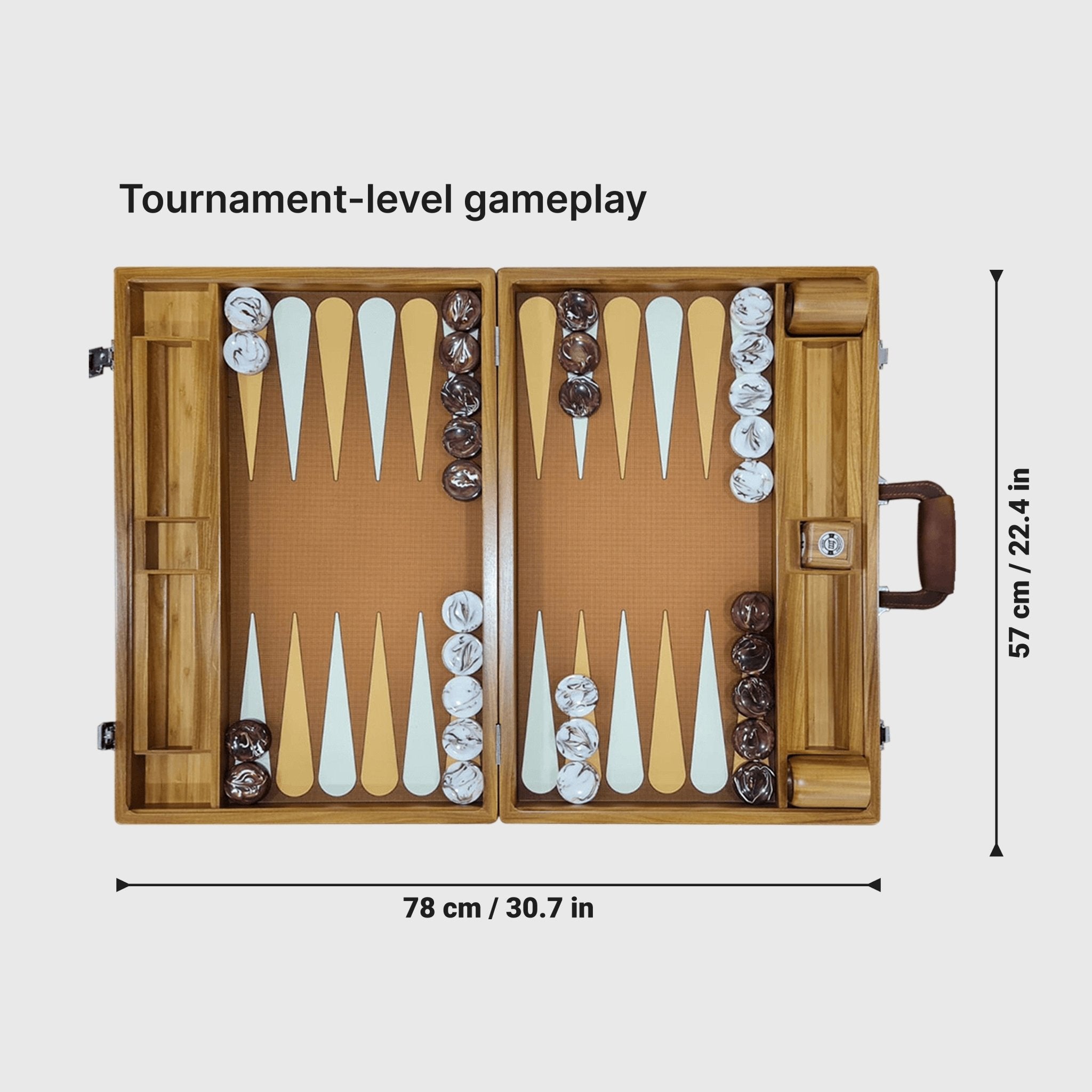 FM Gammon - American Cherry, Size: Tournament - Backgammon Galaxy