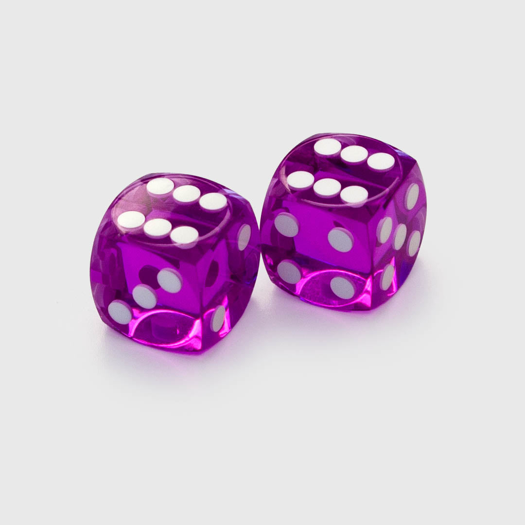 Precision dice pair, Sizes 12.7mm (1/2”) or 14.3mm (9/16”), Multiple colors, For backgammon or dice Games, Made by Backgammon Galaxy