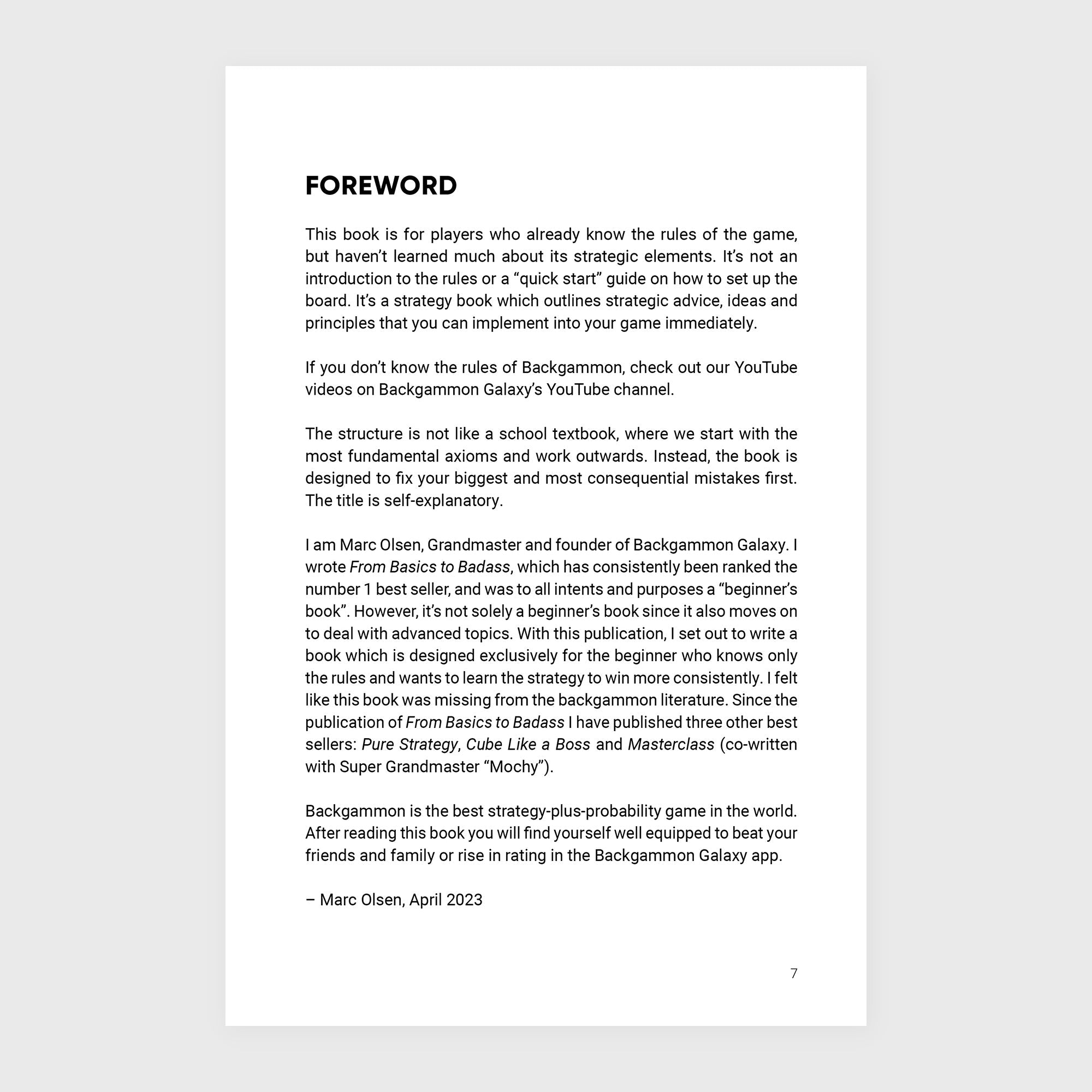 How to Not Suck at Backgammon, by Marc Olsen, Print book, Softcover - Backgammon Galaxy