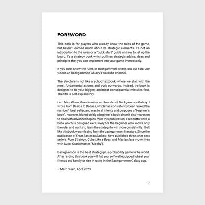 How to Not Suck at Backgammon, by Marc Olsen, Print book, Softcover - Backgammon Galaxy