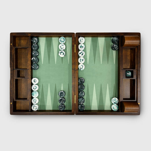 Adventure+ Board, Style: Earth, Luxury Backgammon Travel Set