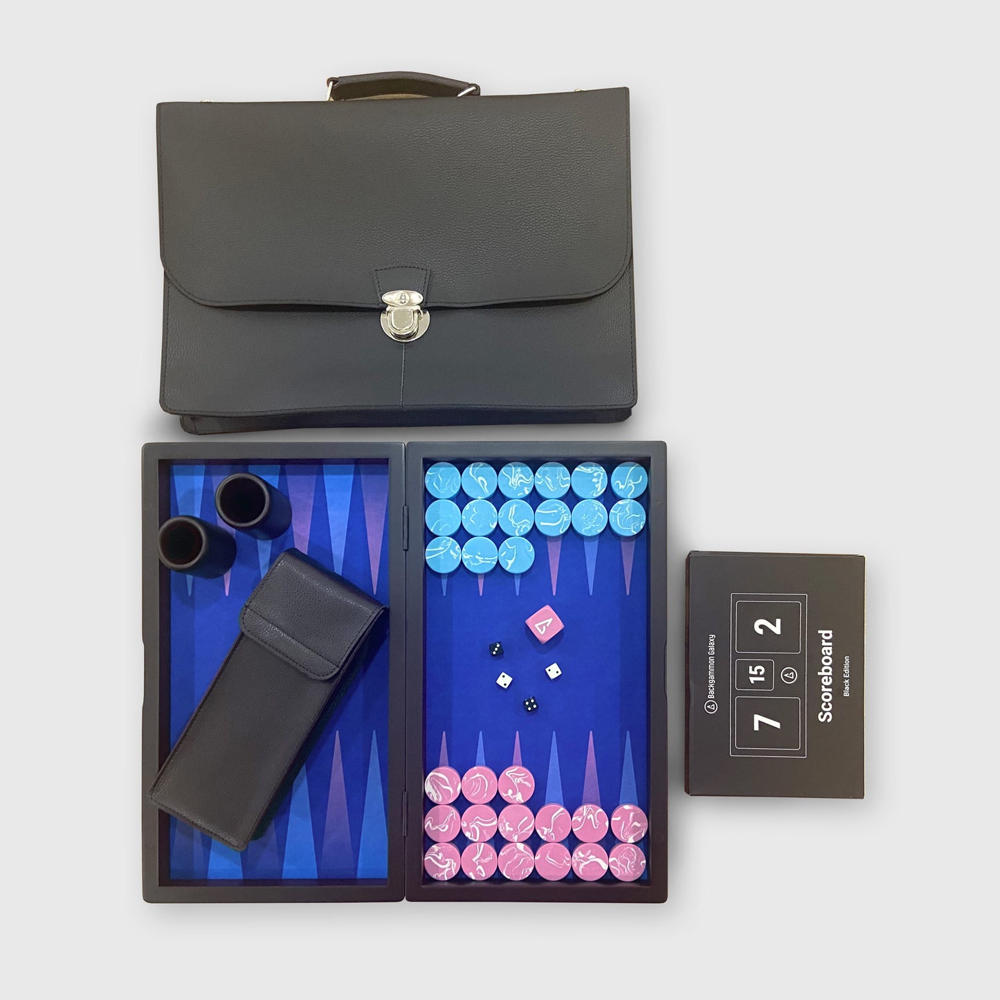 Adventure Board, Quantum Edition, luxuriöses Backgammon-Reiseset, Unisex-Stil