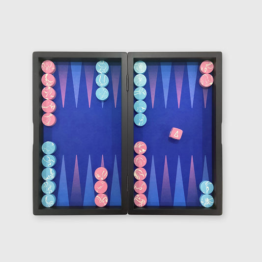 Tavola da avventura, edizione Quantum, set da viaggio di lusso per backgammon, stile unisex