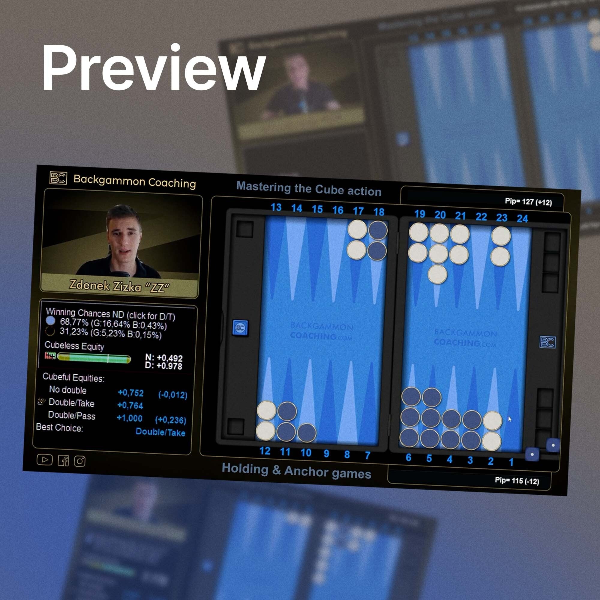 Mastering the Cube Action by Zdenek Zizka | Online Course - Backgammon Galaxy