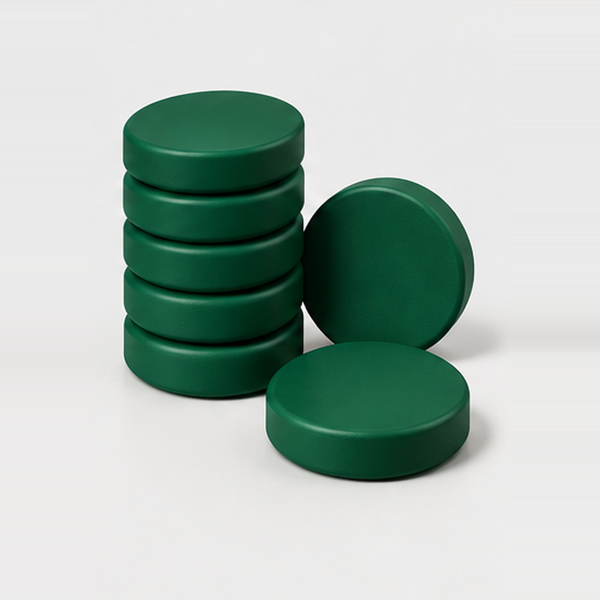 Nova Checkers, Set of 15, Green