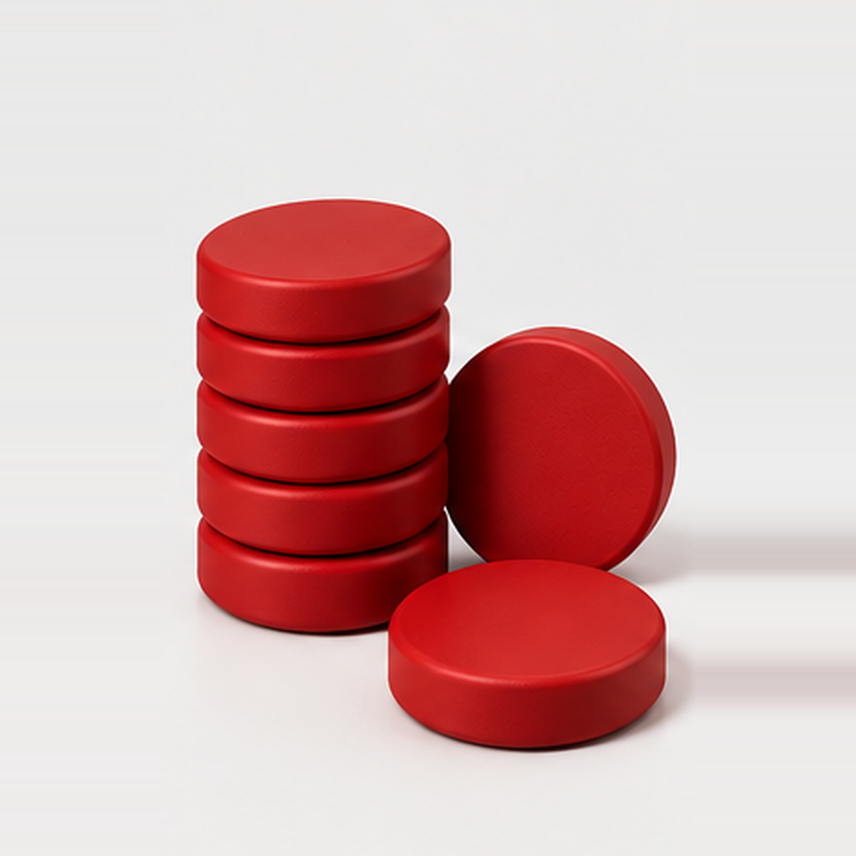Nova Checkers, Set of 15, Red