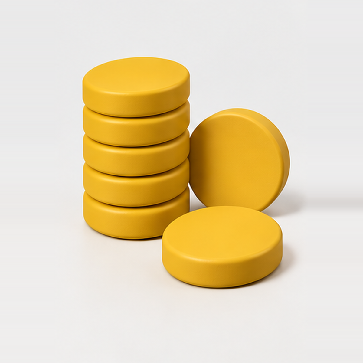 Nova Checkers, Set of 15, Yellow