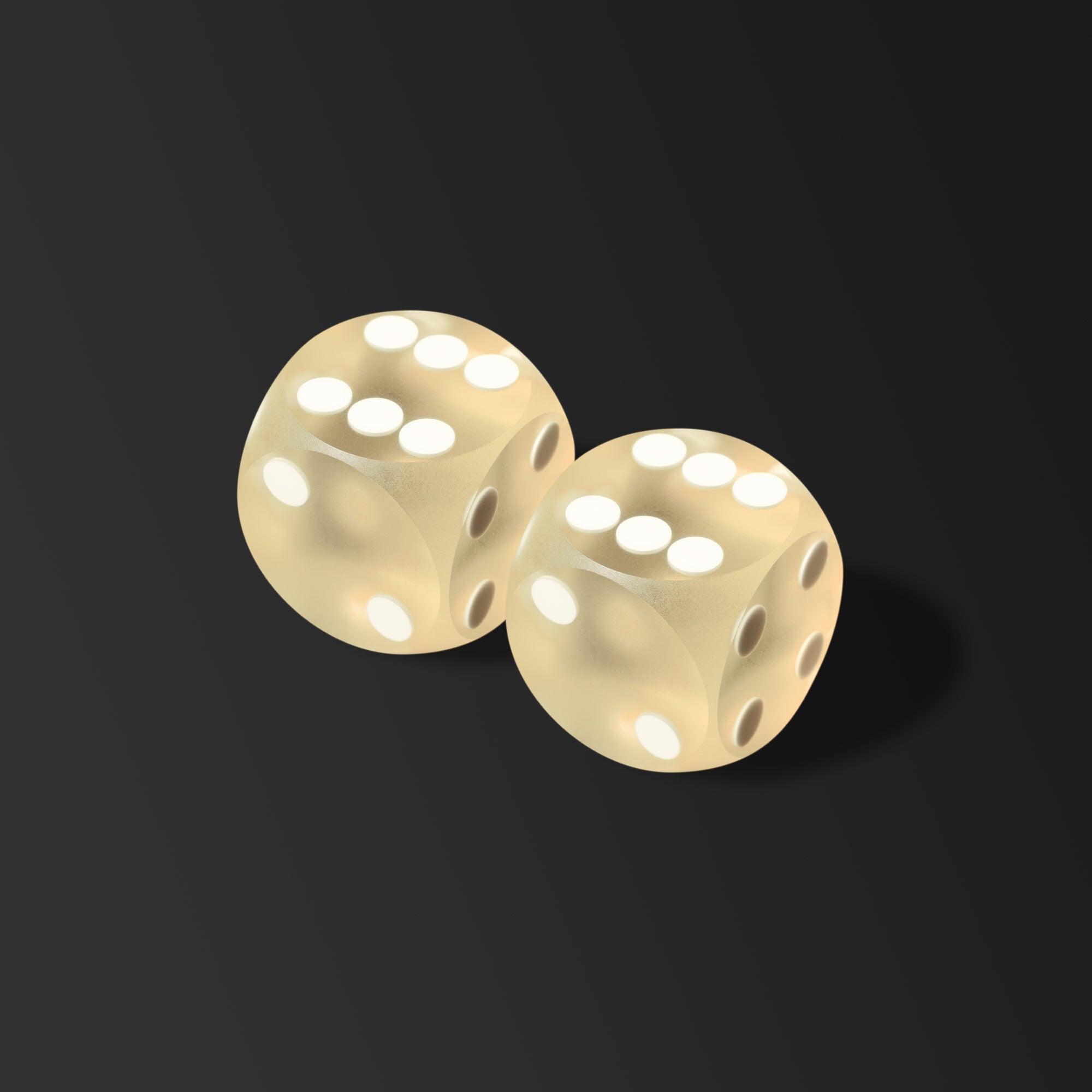 Precision Dice Pair, Glossy, Outlet, United Kingdom - Backgammon Galaxy