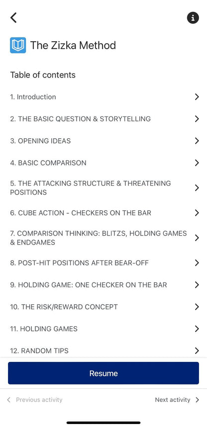 The Zizka Method - Dominating Backgammon Through Storytelling, Online Interactive E-Book - Backgammon Galaxy
