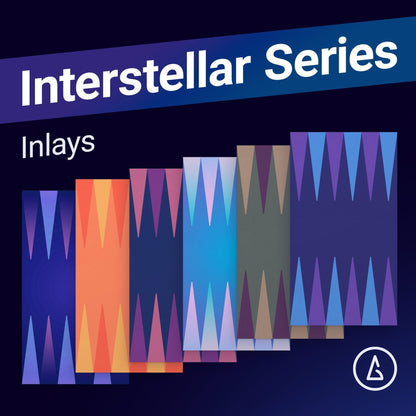 Void Interstellar Series surface inlay, multiple colors, 2 inlays per set - Backgammon Galaxy