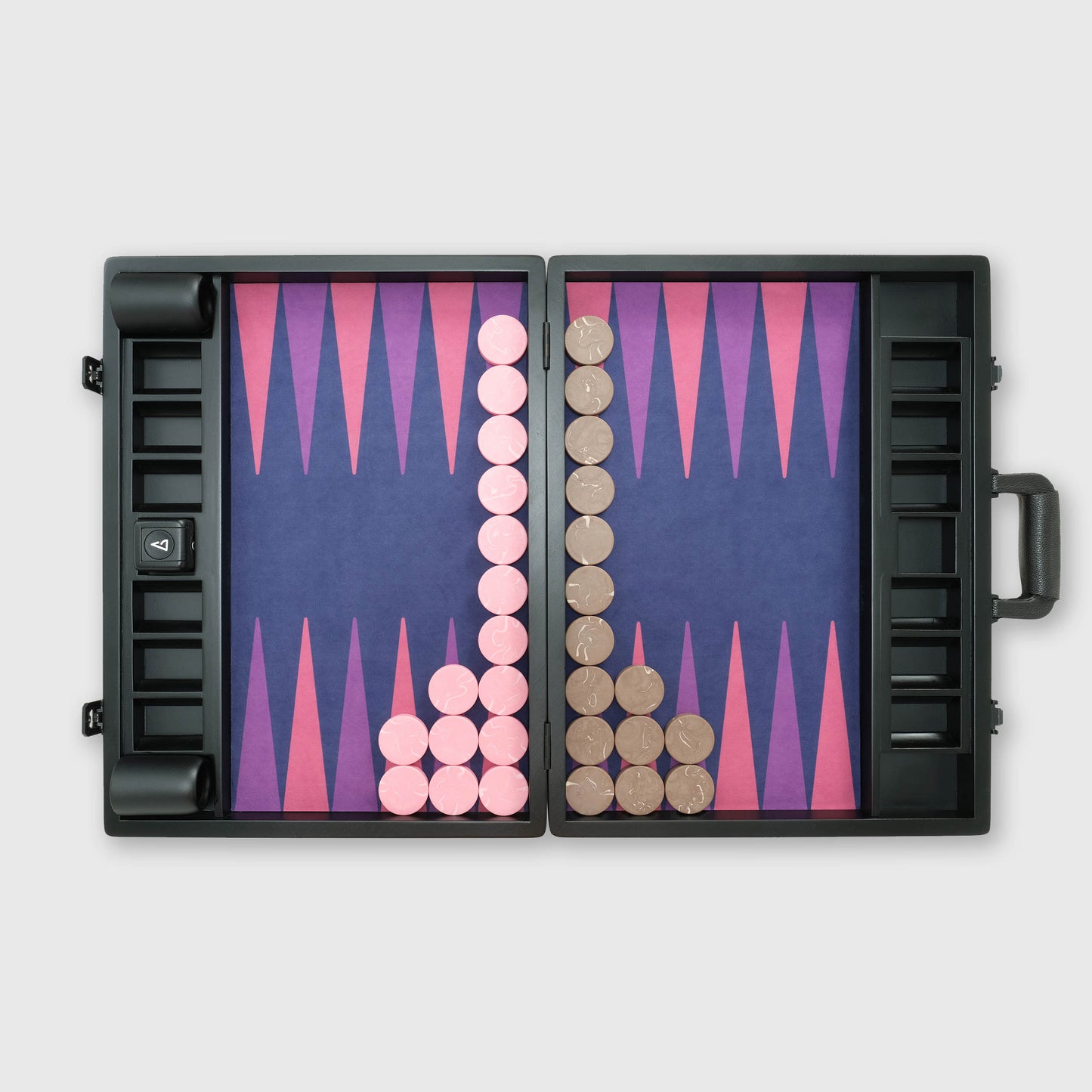 Das VOID-Brett, 2. Generation, Andromeda Edition, Interstellar-Serie, Luxus-Backgammon-Set, von Backgammon Galaxy