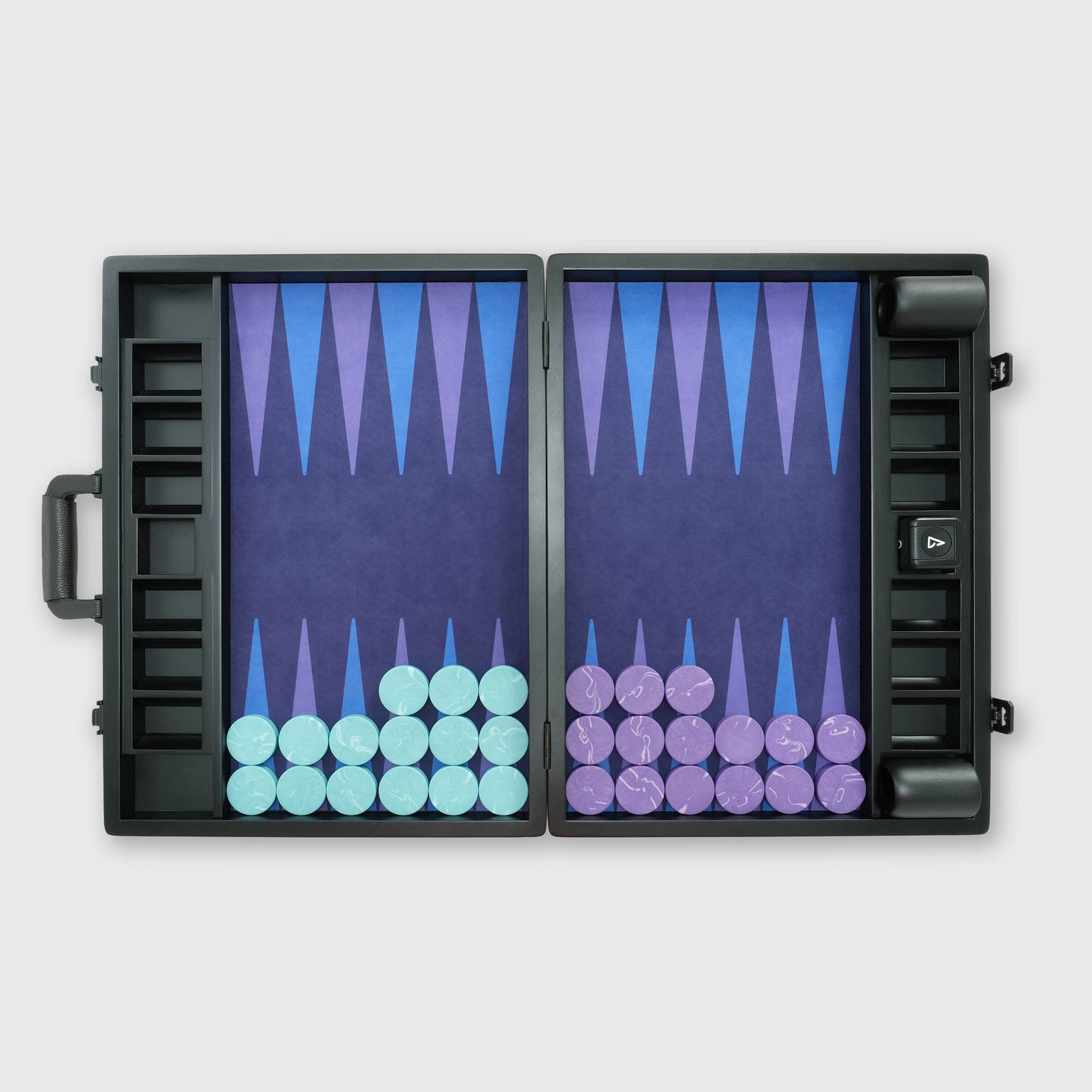 The VOID Board, 2nd Generation, Aurora Edition, Interstellar Series, Luxury Backgammon Set, by Backgammon Galaxy