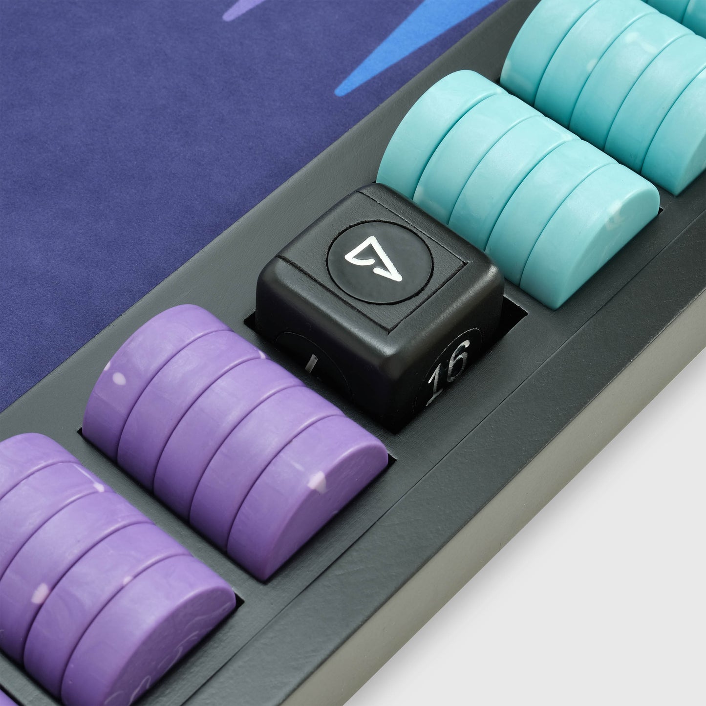 Das VOID-Brett, 2. Generation, Aurora Edition, Interstellar-Serie, Luxus-Backgammon-Set, von Backgammon Galaxy