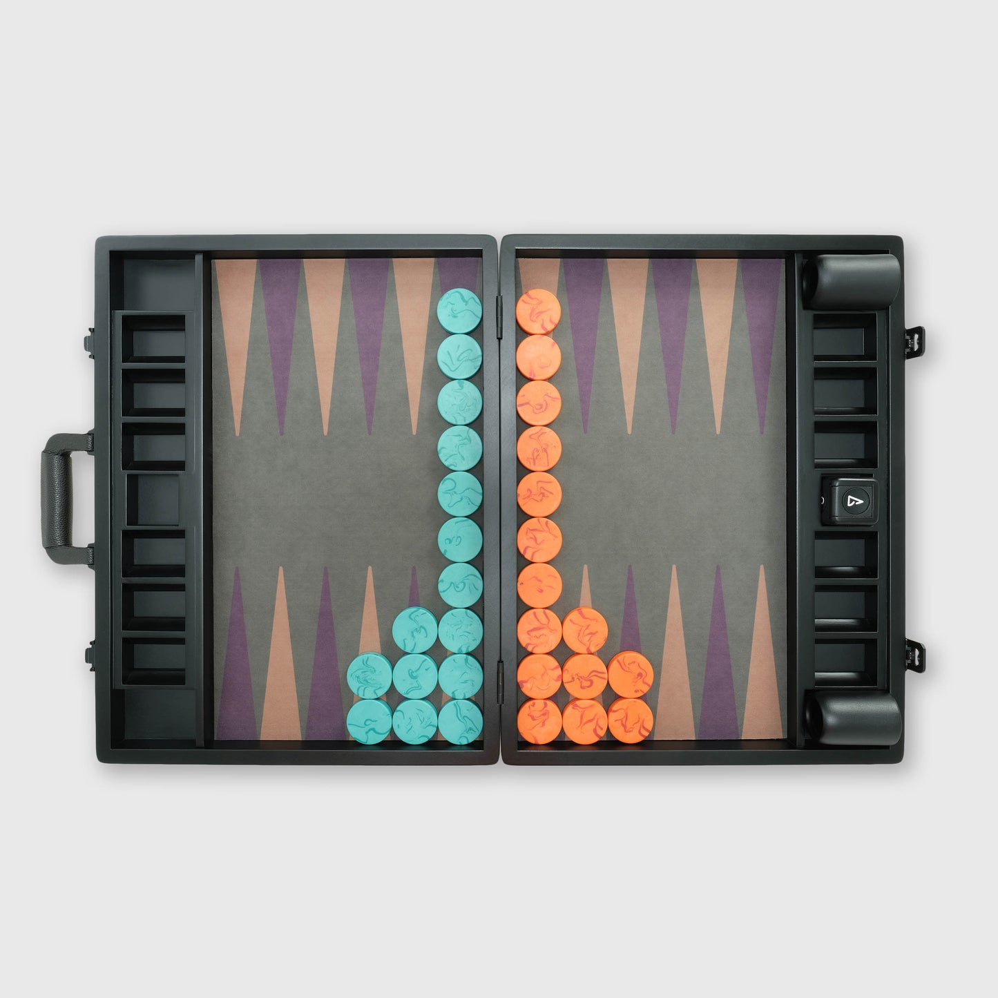 Tabellone VOID, 2° generazione, edizione Cassio, serie Interstellar, set backgammon di lusso, di Backgammon Galaxy