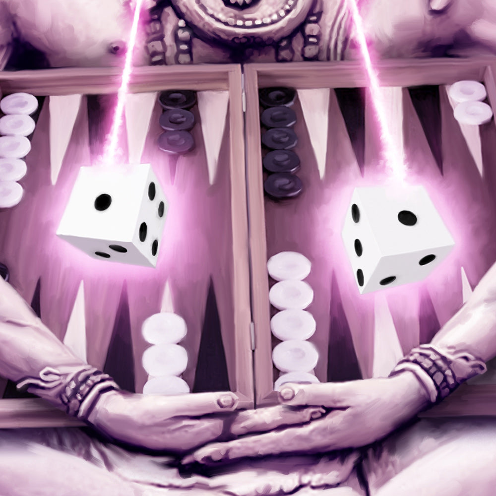 Original "Eyes of Shiva" Backgammon Poster - Backgammon Galaxy Poster