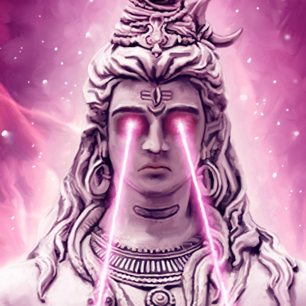 Original "Eyes of Shiva" Backgammon Poster - Backgammon Galaxy Poster
