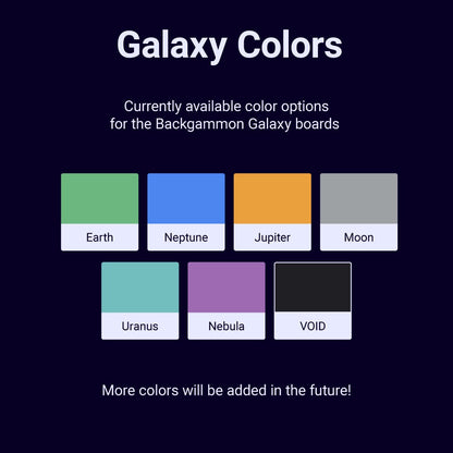 Earth or Void Board Inlay Set (MagFit system) - Various colors - Backgammon Galaxy Backgammon Gear