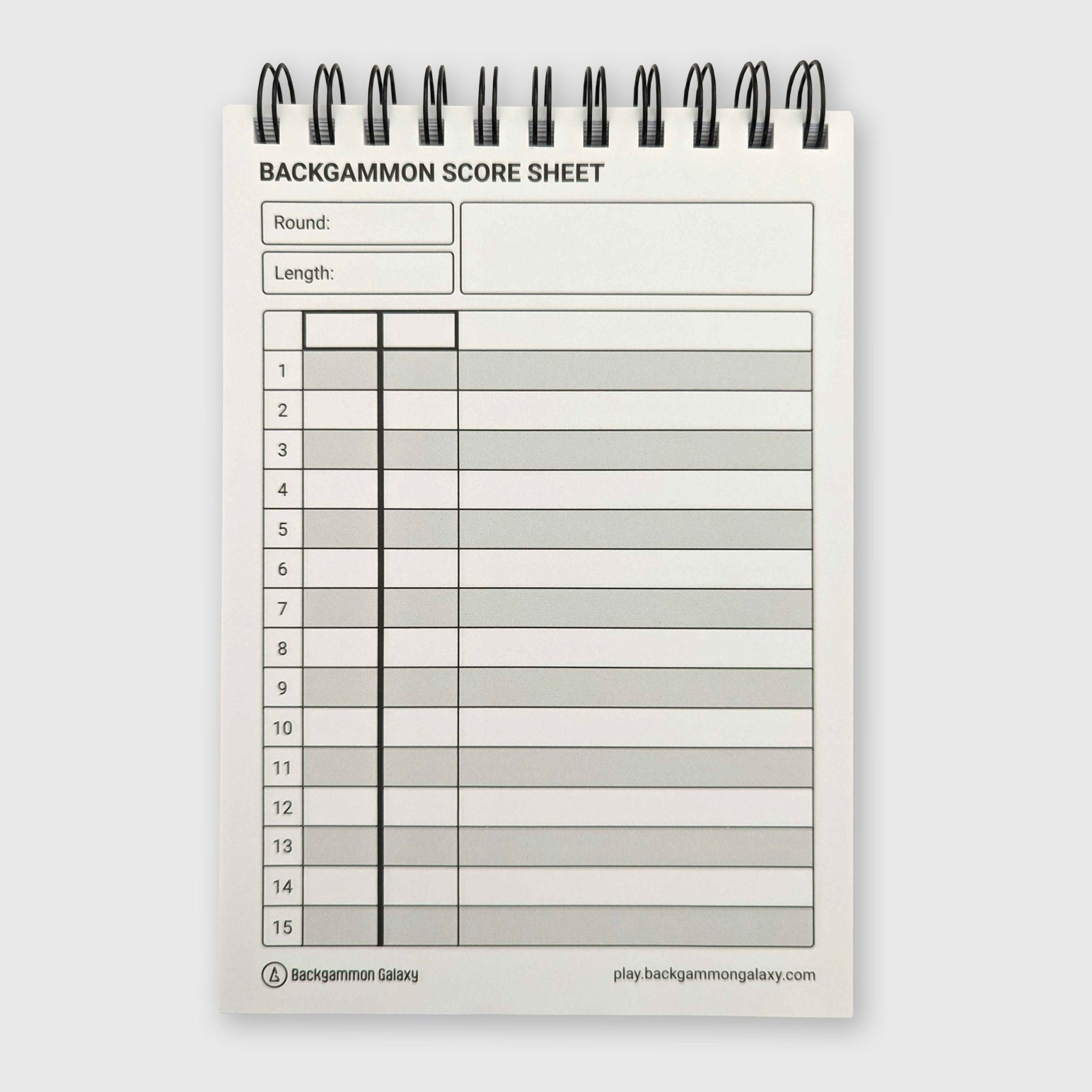 Backgammon Score Sheet, 100 Sheets, Take notes while playing, Perfect for Matches, Moneygames & Chouettes - Backgammon Galaxy