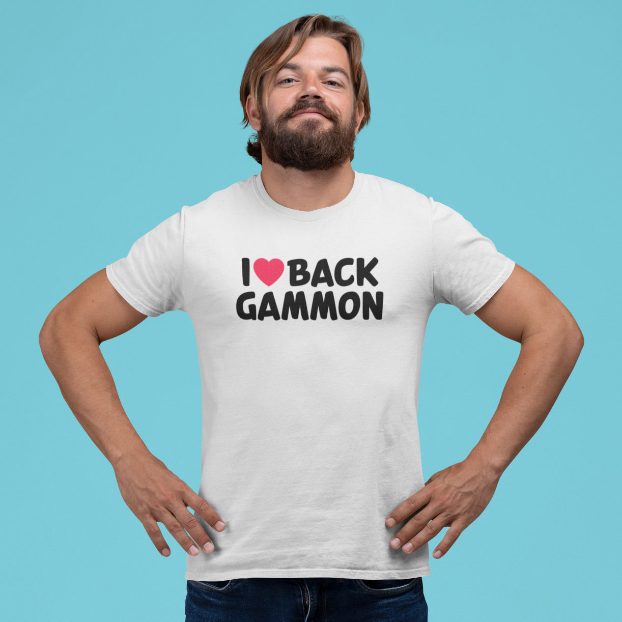 I Love Backgammon, Unisex T-shirt - Backgammon Galaxy White / S T-shirt