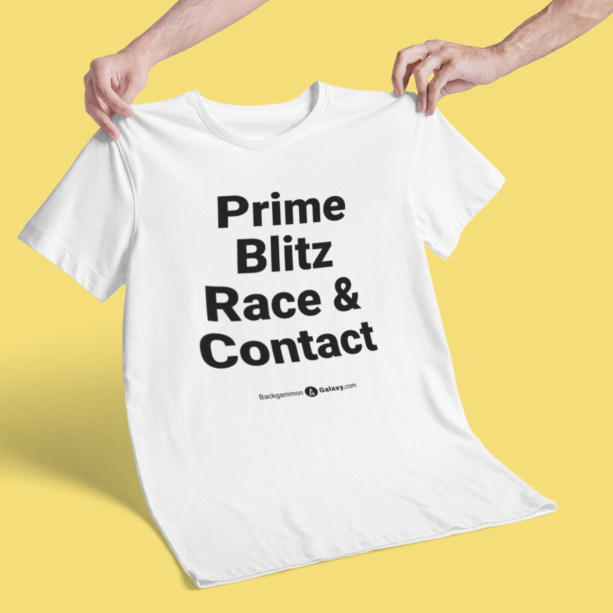 Prime, Blitz, Race & Contact Unisex Backgammon T-Shirt - Backgammon Galaxy S / White T-shirt